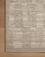 Loloi Darby Dar-07 Pebble/Sand Rug - corner on wood
