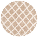 Safavieh Sgd-Dallas Shag 6'-0" x 6'-0" Rug in Beige / Ivory
