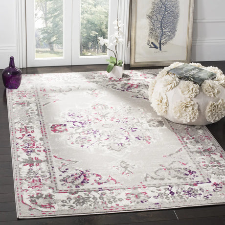 Safavieh Skyler 5'-1" x 7'-6" Rug in Grey / Pink