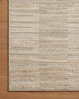 Loloi Arden Ard-01 Natural/Pebble Rug - corner on wood