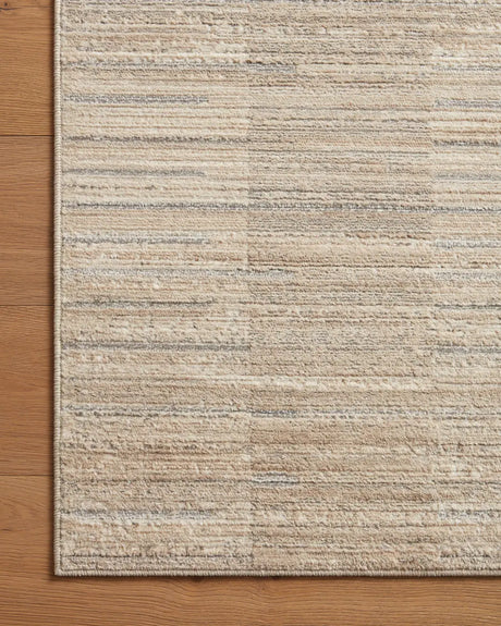 Loloi Arden Ard-01 Natural/Pebble Rug - corner on wood
