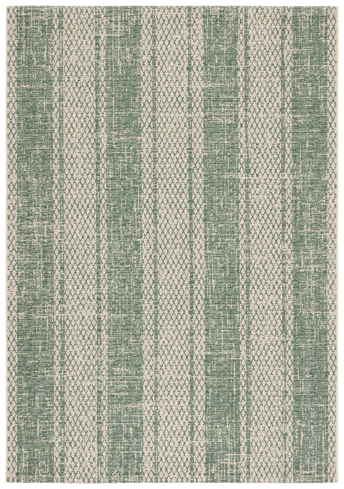 Safavieh Courtyard 4'-0" x 5'-7" Rug in Beige / Dark Green
