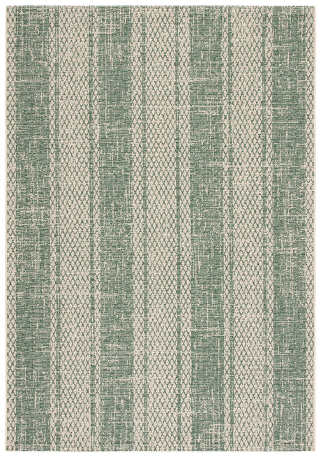 Safavieh Courtyard 4'-0" x 5'-7" Rug in Beige / Dark Green