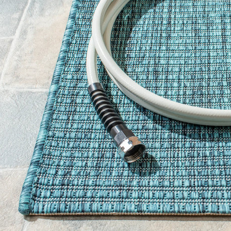 Safavieh Courtyard 4'-0" x 5'-7" Rug in Grey / Aqua