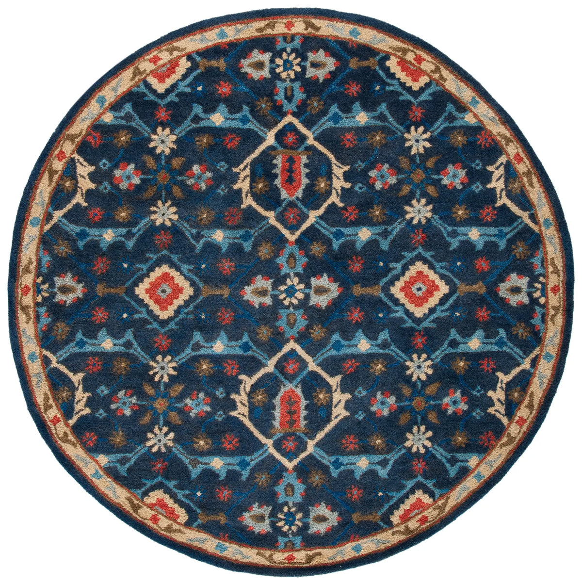 Safavieh Heritage 6'-0" x 6'-0" Rug in Navy / Multi