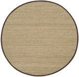 Safavieh Natural Fiber 6'-0" x 6'-0" Rug in Natural / Dark Brown