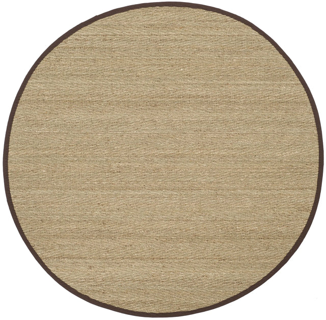 Safavieh Natural Fiber 6'-0" x 6'-0" Rug in Natural / Dark Brown