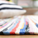Safavieh Rag Rug 4'-0" x 6'-0" Rug in Ivory / Multi