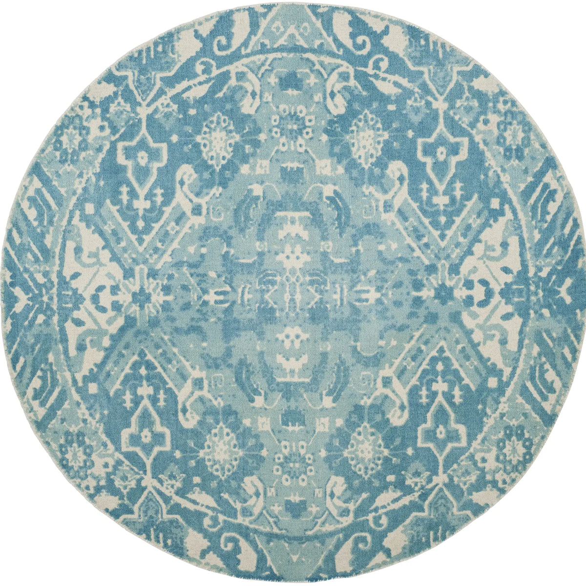 Safavieh Restoration Vintage 6'-0" x 6'-0" Rug in Light Blue / Ivory