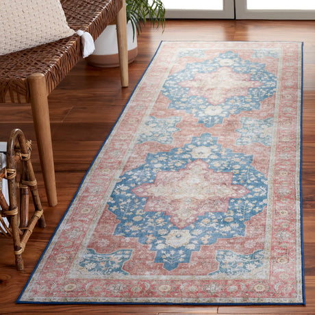 Safavieh Tucson 2'-6" x 6'-0" Rug in Navy / Rust