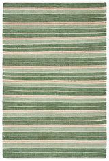 Safavieh Striped Kilim 4'-0" x 6'-0" Rug in Green / Natural
