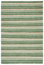 Safavieh Striped Kilim 4'-0" x 6'-0" Rug in Green / Natural