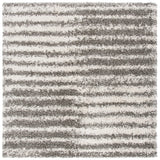 Safavieh Hudson Shag 7'-0" x 7'-0" Rug in Grey / Ivory