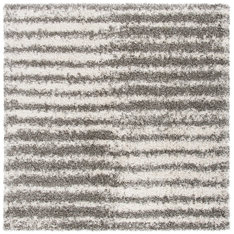 Safavieh Hudson Shag 7'-0" x 7'-0" Rug in Grey / Ivory