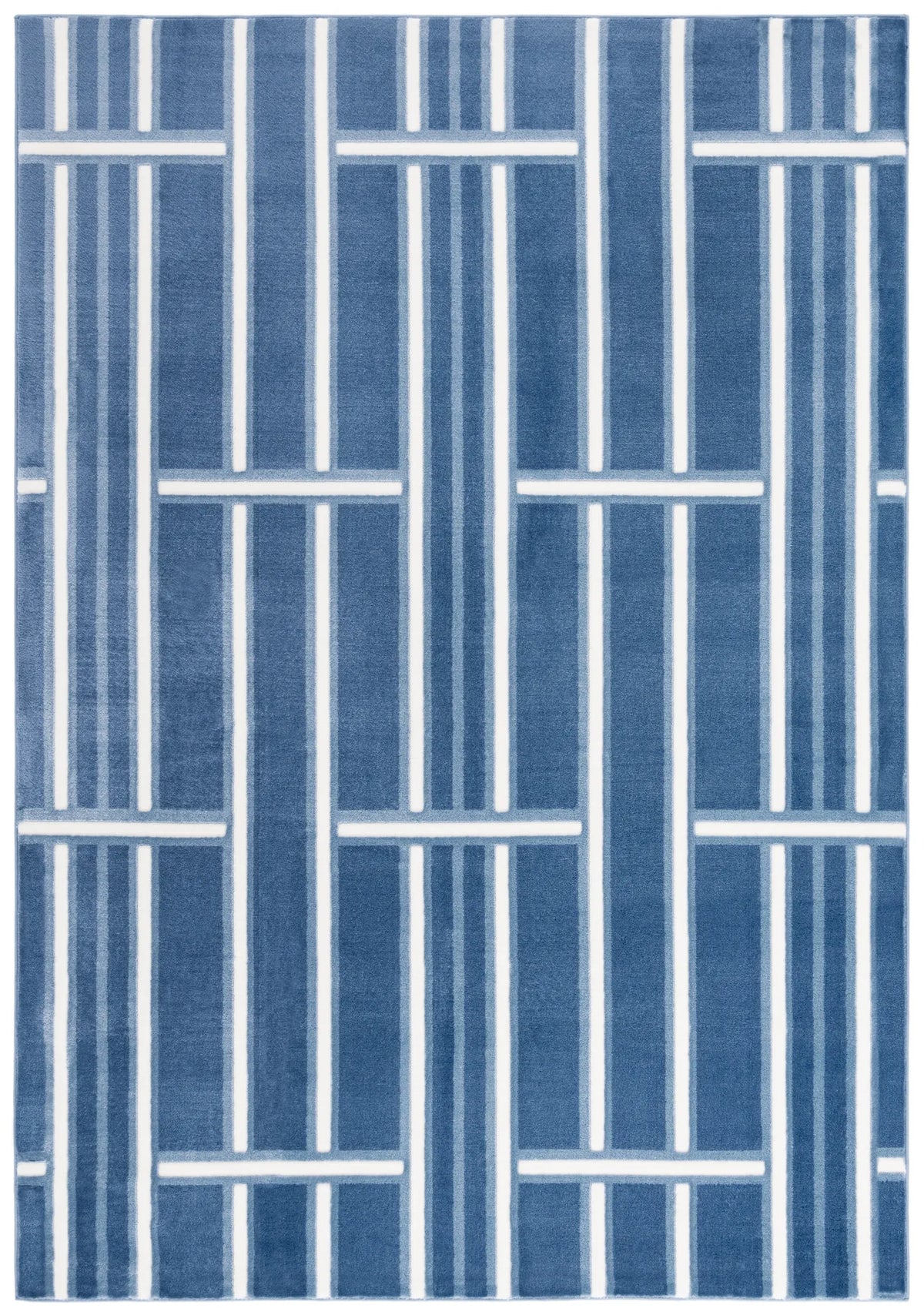 Safavieh Groove 4'-0" x 6'-0" Rug in Blue / Ivory