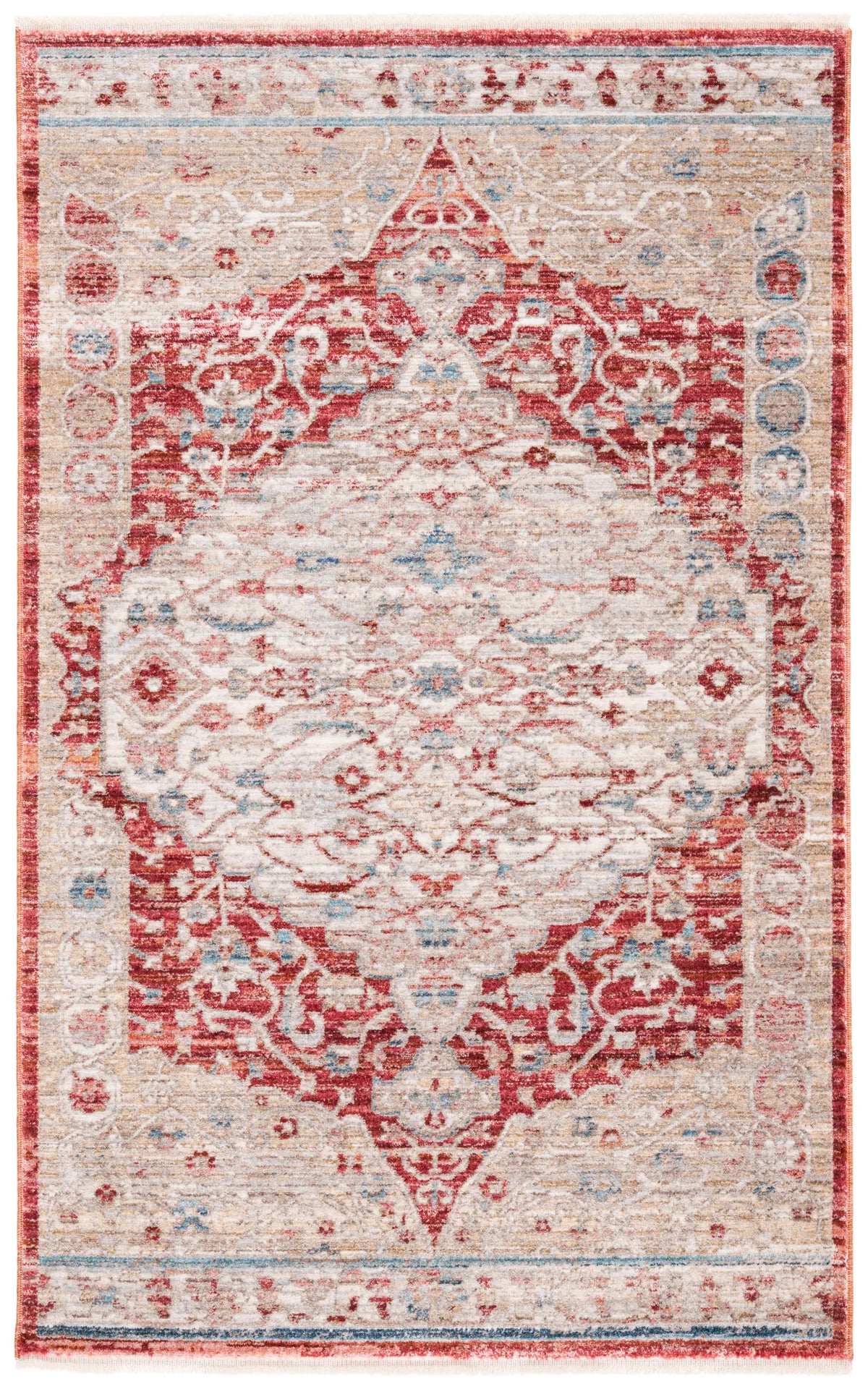 Safavieh Kenitra 600 3'-0" x 5'-0" Rug in Red / Beige