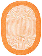 Safavieh Braided 5'-0" x 7'-0" Rug in Orange / Ivory