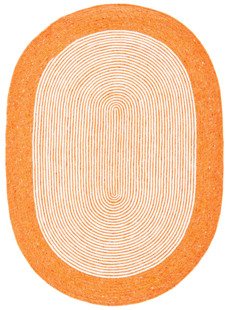 Safavieh Braided 5'-0" x 7'-0" Rug in Orange / Ivory