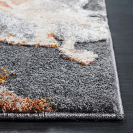 Safavieh Cyrus Shag 4'-5" x 6'-5" Rug in Dark Grey / Orange