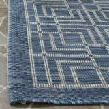 Safavieh Courtyard 8'-0" x 11'-0" Rug in Navy / Grey