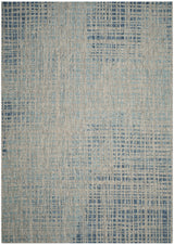 Safavieh Courtyard 6'-7" x 9'-6" Rug in Grey / Navy