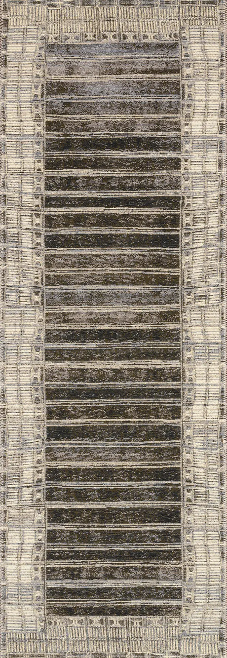 Loloi Mika Mik-07 Charcoal / Ivory Rugs - runner flat