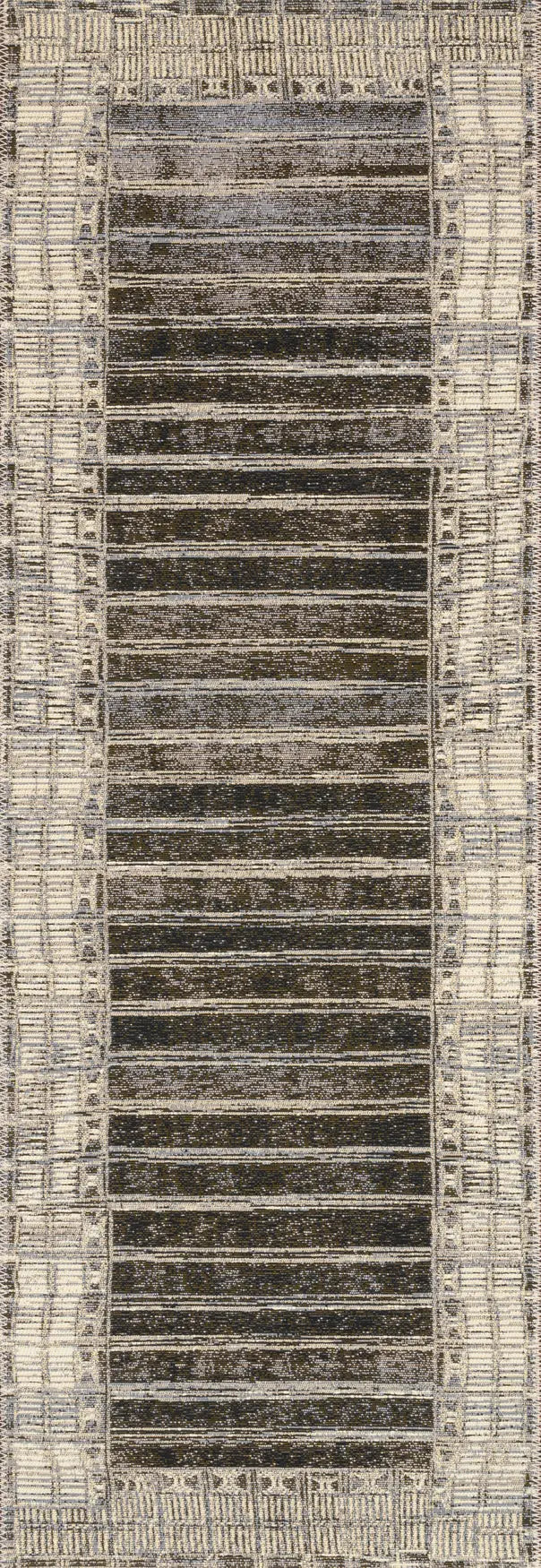 Loloi Mika Mik-07 Charcoal / Ivory Rugs - runner flat