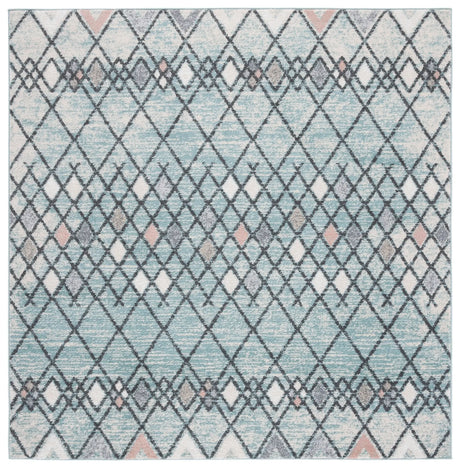 Safavieh Amsterdam 6'-7" x 6'-7" Rug in Light Blue / Ivory