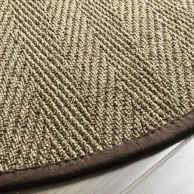 Safavieh Natural Fiber 6'-0" x 6'-0" Rug in Natural / Dark Brown