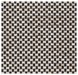 Safavieh Studio Leather 6'-0" x 6'-0" Rug in Black / Ivory