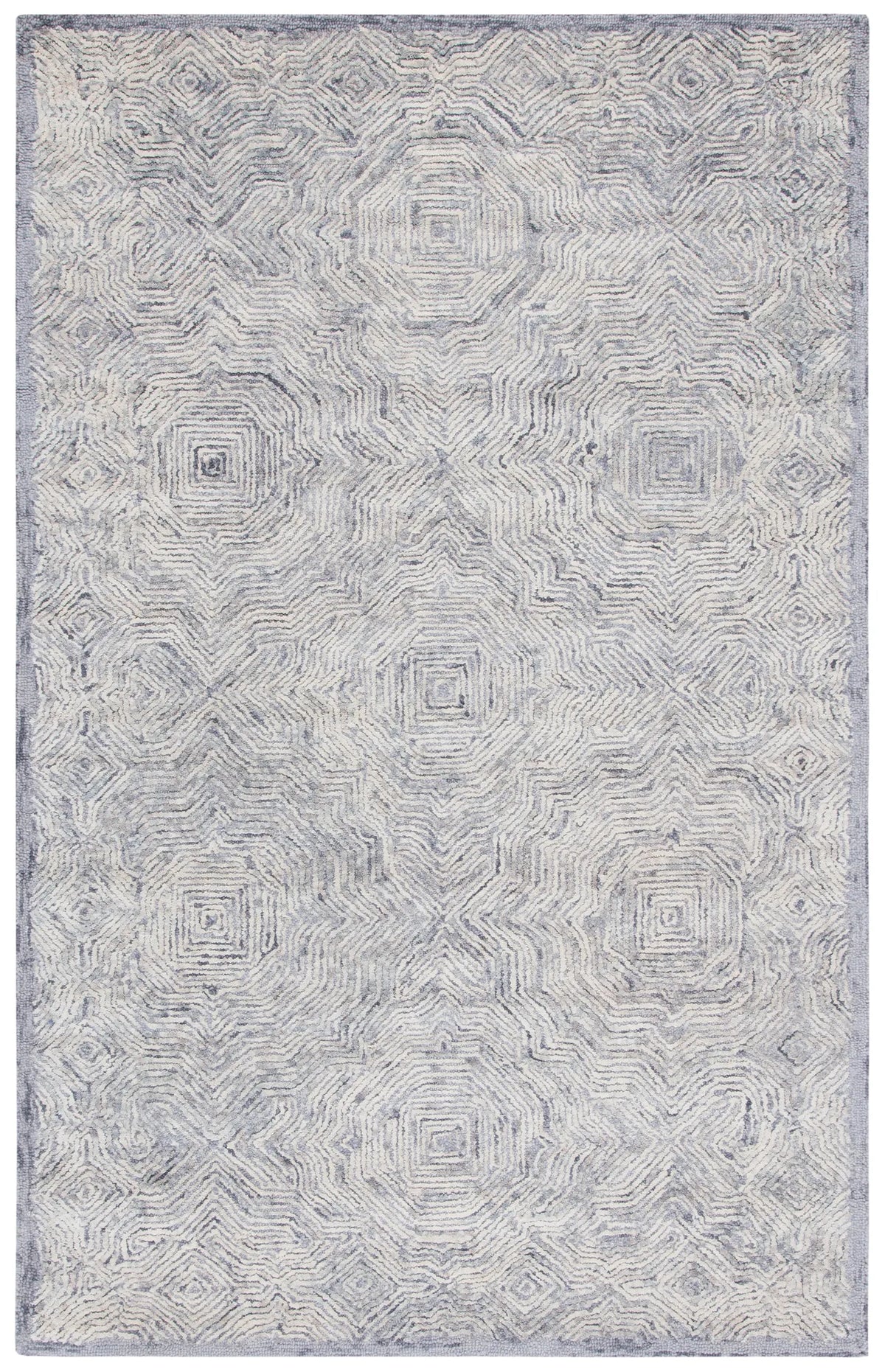 Safavieh Ikat 4'-0" x 6'-0" Rug in Silver