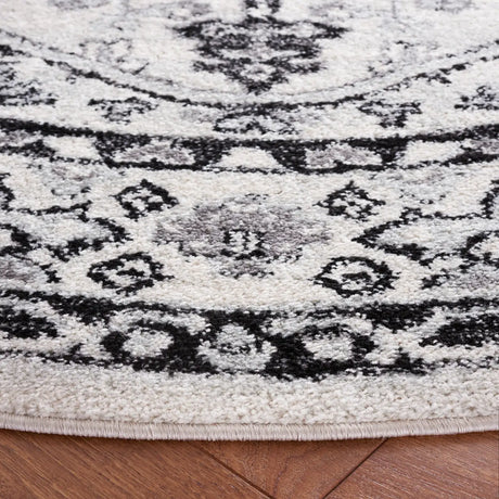 Safavieh Tulum 6'-7" x 6'-7" Rug in Ivory / Black