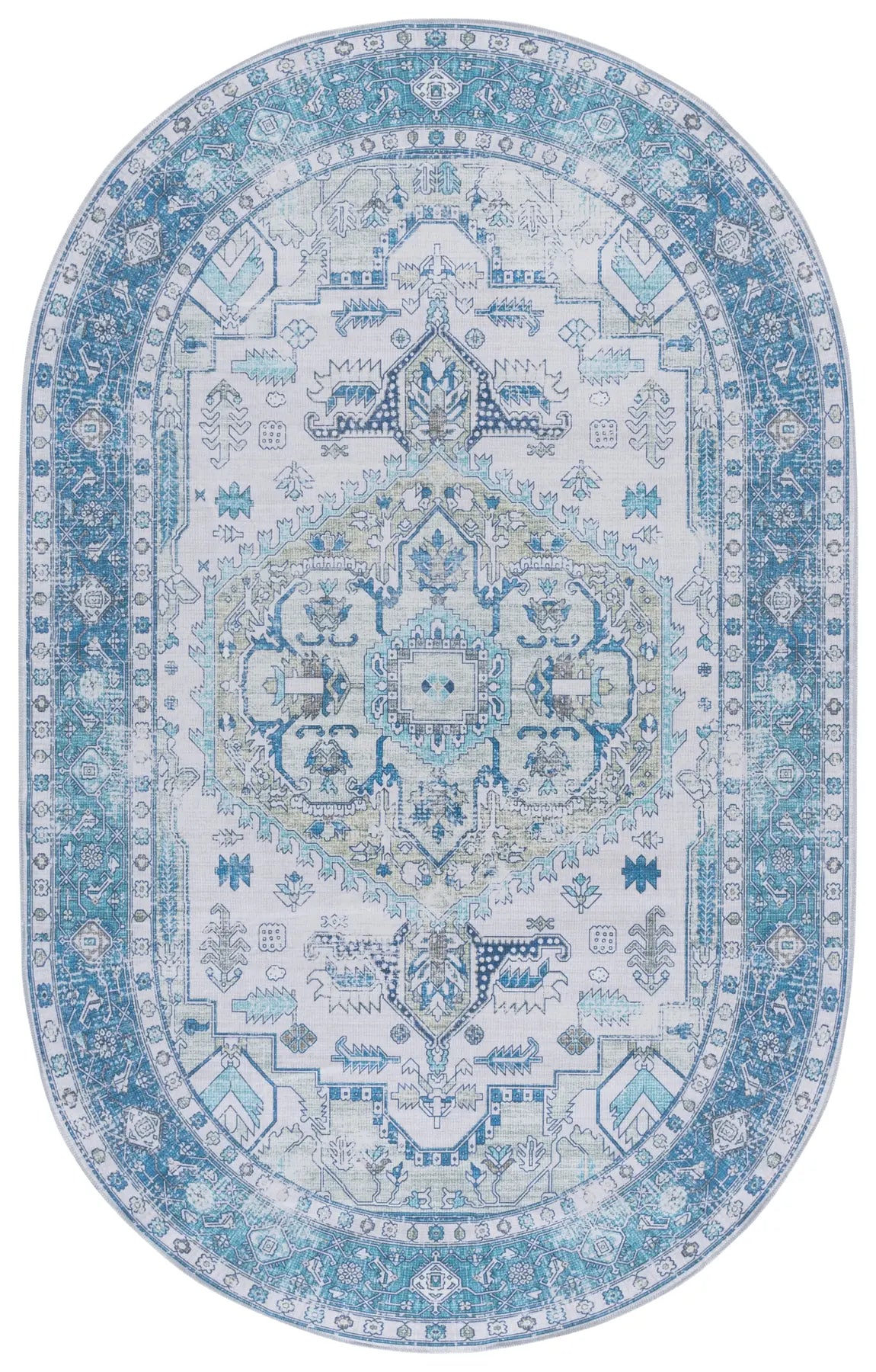 Safavieh Arizona 5'-0" x 8'-0" Rug in Beige / Blue