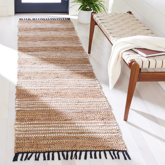 Safavieh Vintage Leather 2'-3" x 9'-0" Rug in Brown / Natural