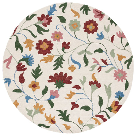 Safavieh Blossom 6'-0" x 6'-0" Rug in Ivory / Red