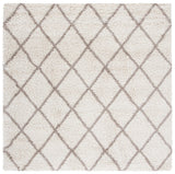 Safavieh Hudson Shag 7'-0" x 7'-0" Rug in Ivory / Beige
