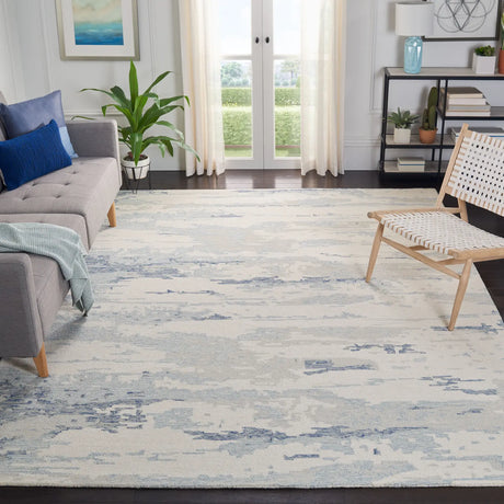 Safavieh Abstract 10'-0" x 14'-0" Rug in Ivory / Blue