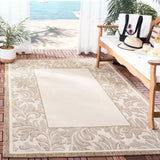 Safavieh Courtyard 4'-0" x 5'-7" Rug in Natural / Brown