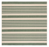 Safavieh Courtyard 6'-7" x 6'-7" Rug in Beige / Dark Green