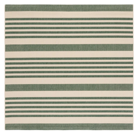 Safavieh Courtyard 6'-7" x 6'-7" Rug in Beige / Dark Green