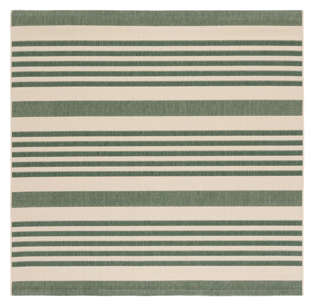 Safavieh Courtyard 6'-7" x 6'-7" Rug in Beige / Dark Green
