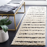 Safavieh Venus Shag 600 2'-2" x 8'-0" Rug in Ivory / Black