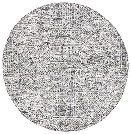 Safavieh Abstract 6'-0" x 6'-0" Rug in Black / Ivory