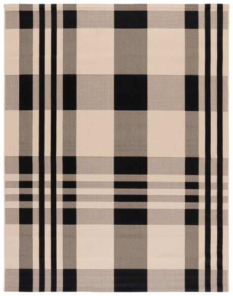 Safavieh Courtyard 10'-0" x 14'-0" Rug in Black / Bone