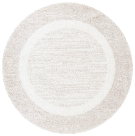 Safavieh Tahoe Shag 6'-7" x 6'-7" Rug in Beige / Ivory
