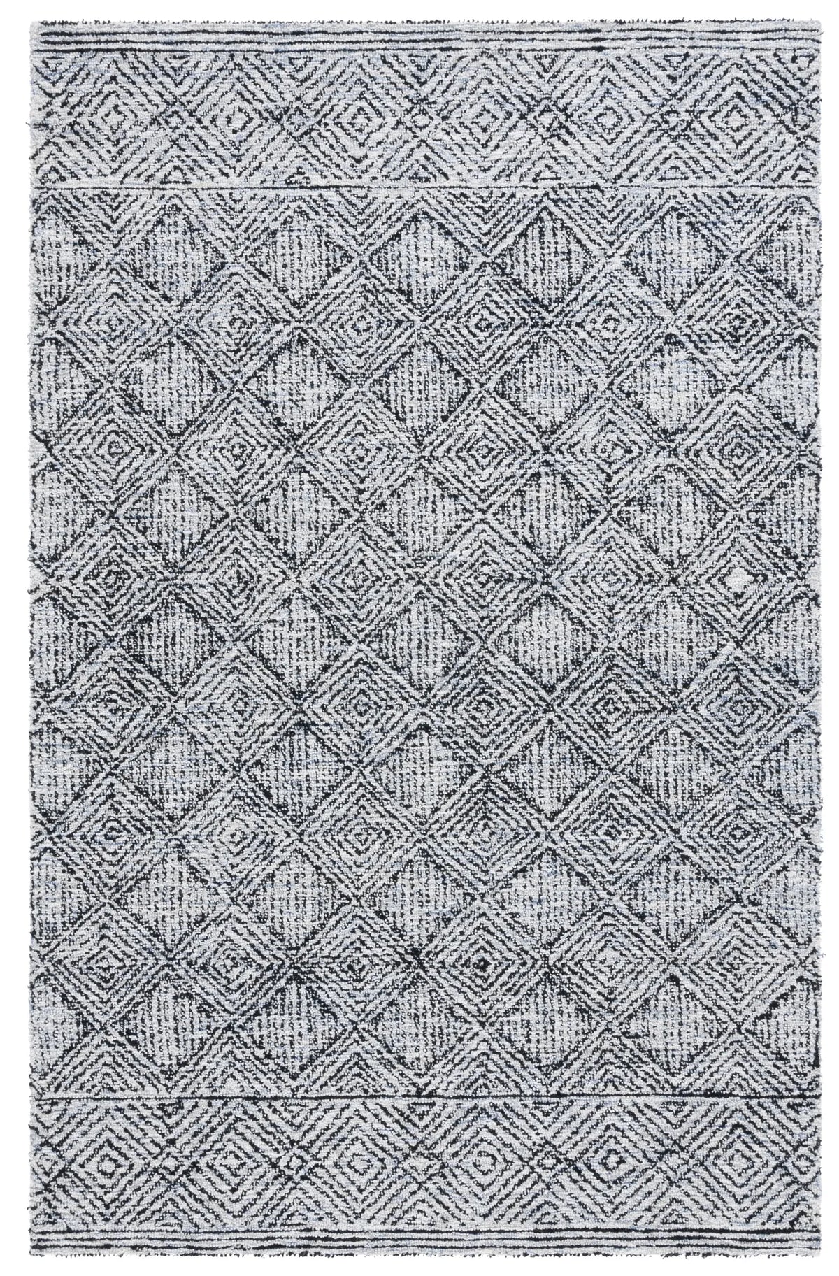 Safavieh Ebony 4'-0" x 6'-0" Rug in Silver / Black