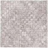 Safavieh Micro-Loop 5'-0" x 5'-0" Rug in Brown / Ivory