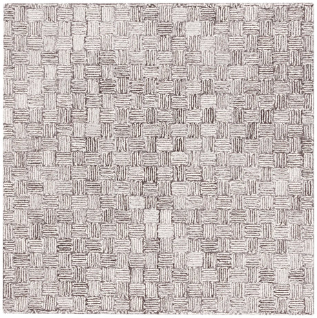 Safavieh Micro-Loop 5'-0" x 5'-0" Rug in Brown / Ivory