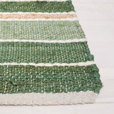 Safavieh Striped Kilim 4'-0" x 6'-0" Rug in Green / Natural