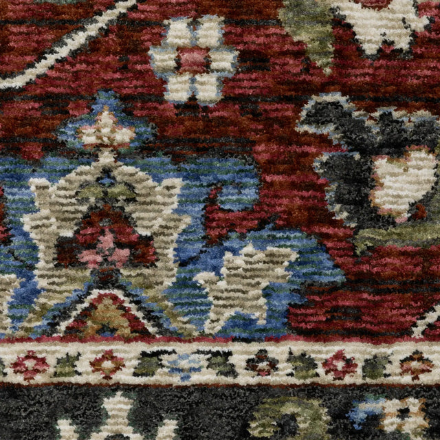 Oriental Weavers Sphinx HASTINGS HA03V Red Floral Rugs - room scene 2